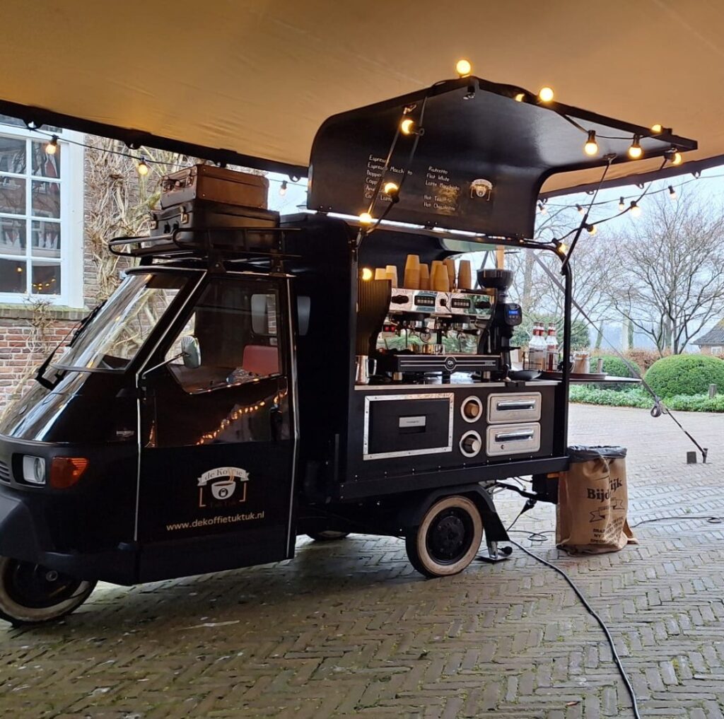 Koffieservice op locatie bij een zakelijk event